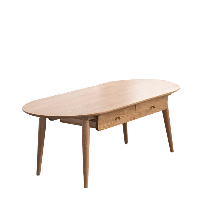 Meubles de salon en bois moderne W120*D60*H45CM Table à café en bois massif avec emballage du courrier
