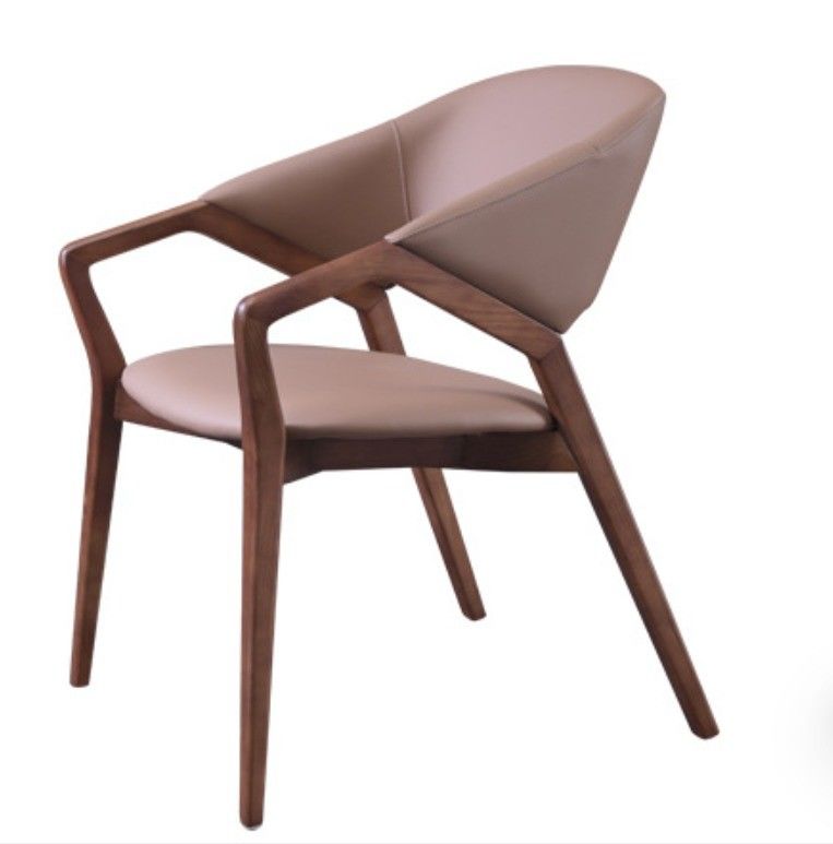 2023 Design Moderne en bois massif en PU en cuir salle à manger Restaurant Chaise pour meubles de maison Général NON Plié