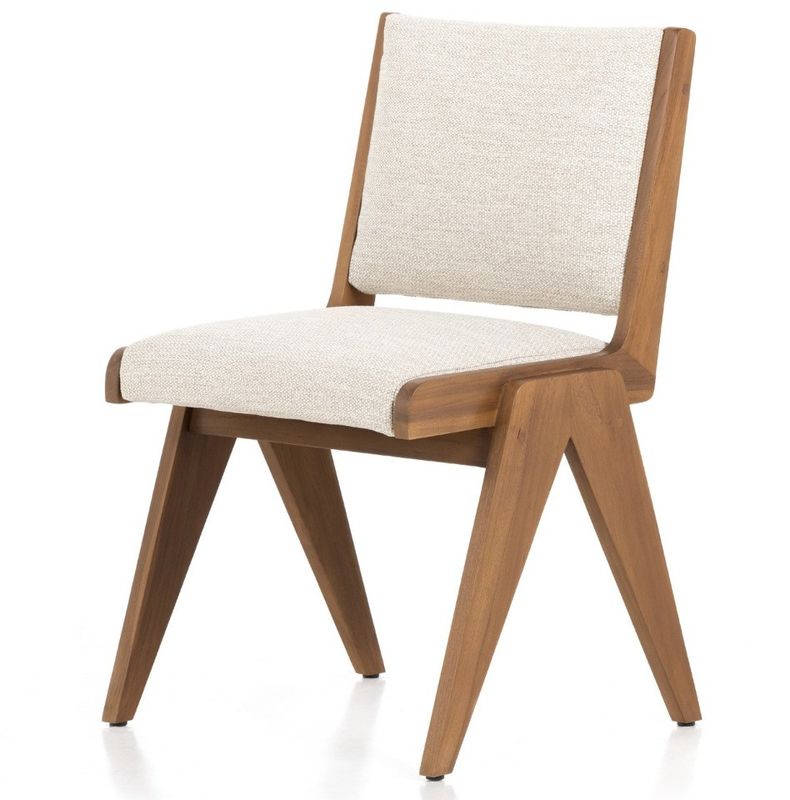 Chaise à manger en bois massif en tissu moderne pour restaurant hôtel