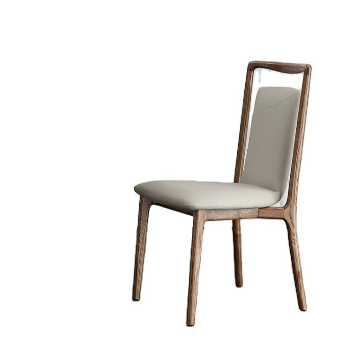 Accueil Meubles de style nordique moderne Restaurant Salle à manger Chaises à manger en bois avec finition nitrolacque