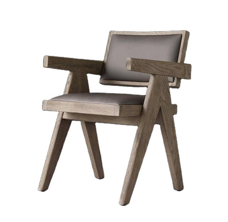 Hôtel haut de gamme Restaurant maison utilisant salle à manger chaises en PU en bois moderne avec accoudoir et finition en nitrolacque