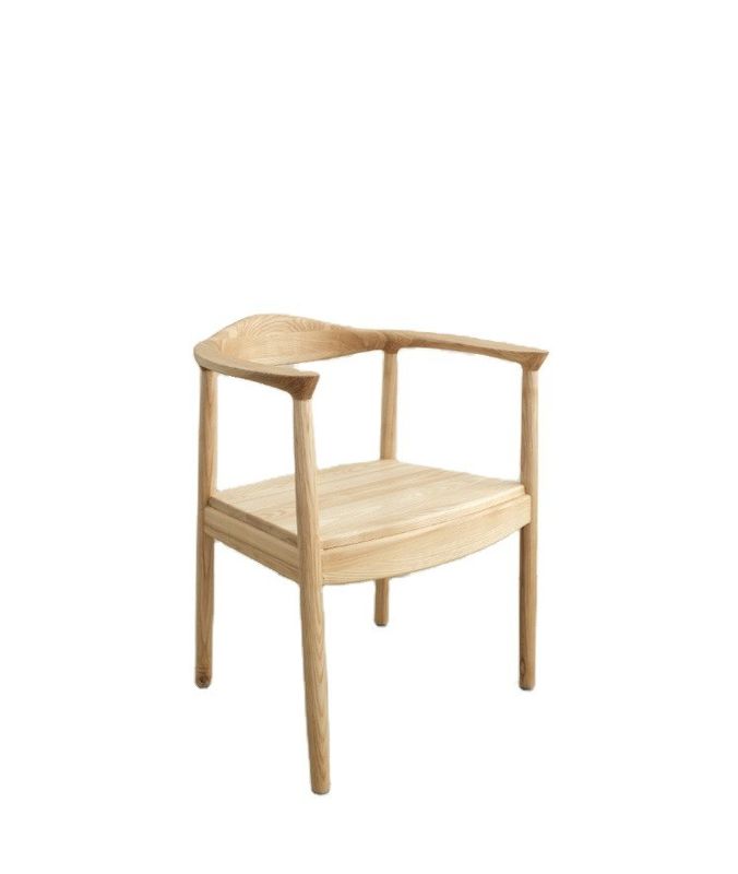 Chaise en bois de chêne Meubles de salon W55*D43*H76CM Chaise à manger en bois massif moderne