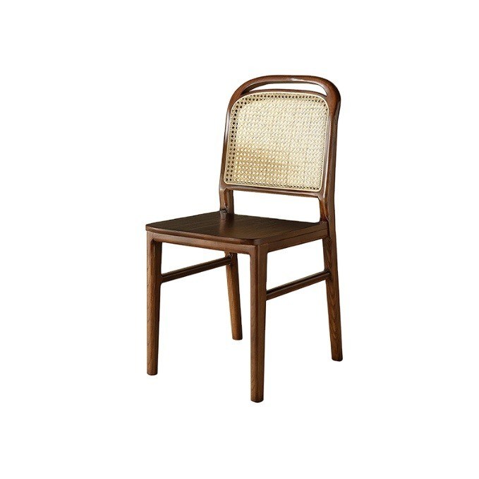 Finition de meubles de salon Nitrolacquer Chaise à manger en bois massif pour le design de loisirs en rotin