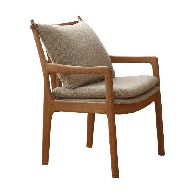 Pas de fauteuil à manger en chêne en tissu moderne plié pour salle à manger cuisine restaurant meubles de salon