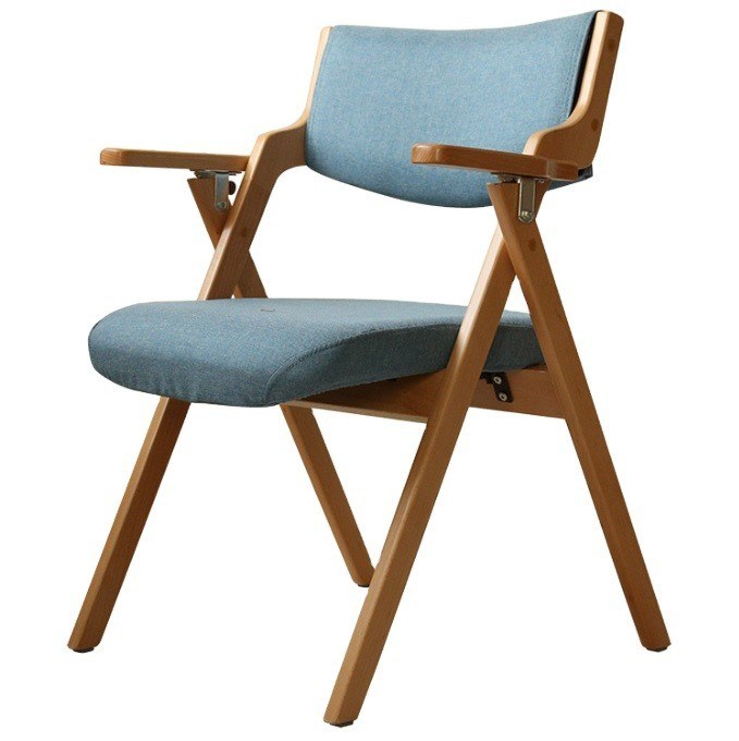 Chaise pliable en tissu bois de chêne en métal chaises de salle à manger pliantes pour les événements W50*D60*H82CM Meubles de salle à manger