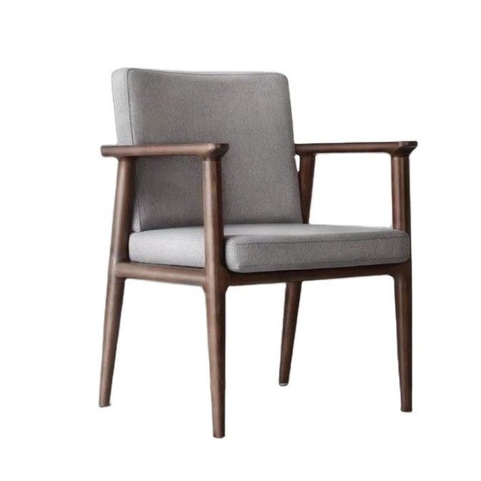 Accueil Meubles de salon Chaise de salle à manger moderne de luxe avec couverture en toile et cadre en bois massif