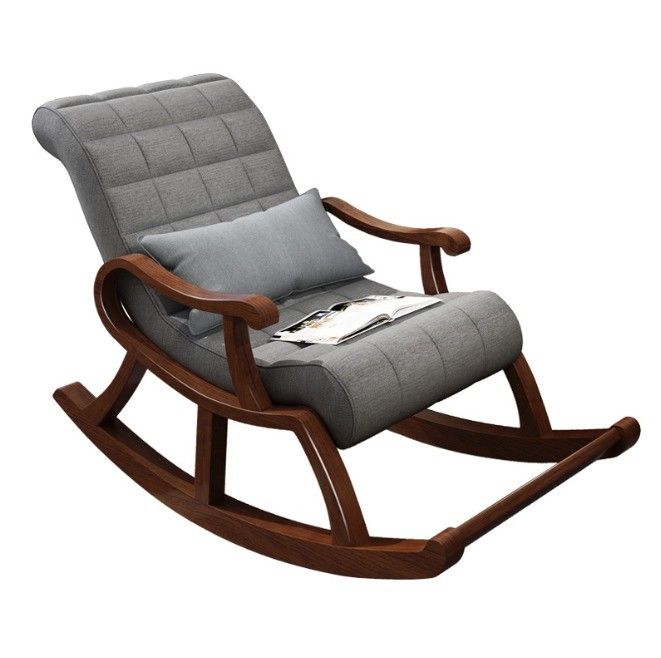 Emballage du courrier Chaise de fauteuil en bois massif moderne en tissu Salle de séjour Chaise de salon pour meubles de maison