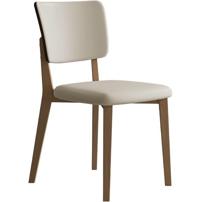 Chaises de salle à manger de l'hôtel W47*D48*H86CM Morden Nordic PU Chaise en cuir en bois pour meubles de salle à manger rembourrée
