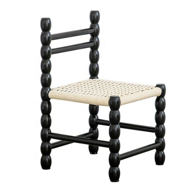 Siège traditionnel tissé à la corde et chaise de salle à manger en bois massif pour vos besoins de restauration