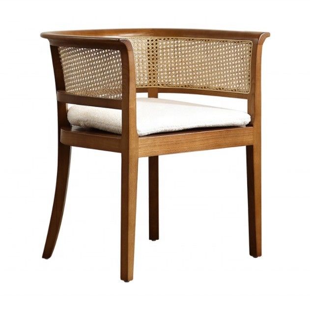 Accueil Meubles Morden Nordique Tissue de canne Noir Rarran Chaise de couchage Chaise en bois Vicker pour les hôtels Chaises de salle à manger rembourrées