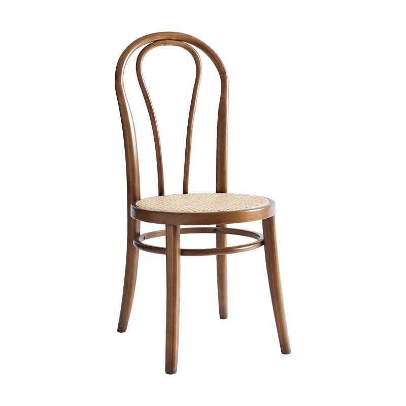 Design personnalisé tissé en rotin naturel en bois massif Chaise à manger Meubles pour les restaurants modernes