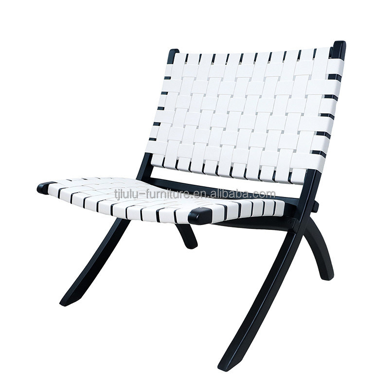 Meubles de salon Designs personnalisés Moderne Sofa de salon pliable en bois Chaise avec finition en nitrolacque