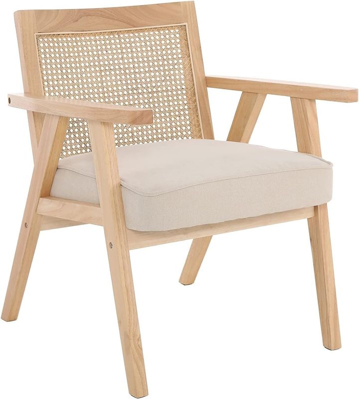 Chaises en bois pour le salon et l' hôtel Design moderne Siège souple Siège de salle à manger en bois massif en rotin