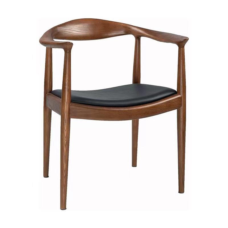 Nitrolacque Finition Nordique en bois massif Support de bras Chaise pour la salle à manger Hôtel Maison Chaise présidentielle Restaurant Café magasin