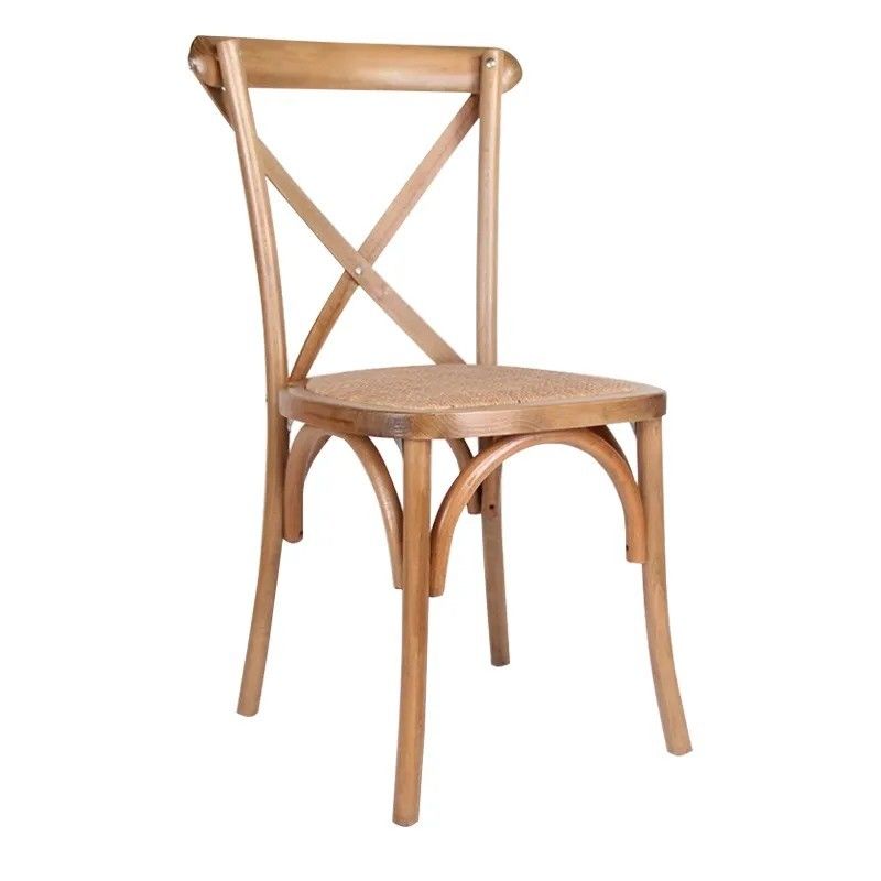 Moderne style de design en bois massif X fauteuil à dos croisé pour mariage de célébrités dans un restaurant occidental