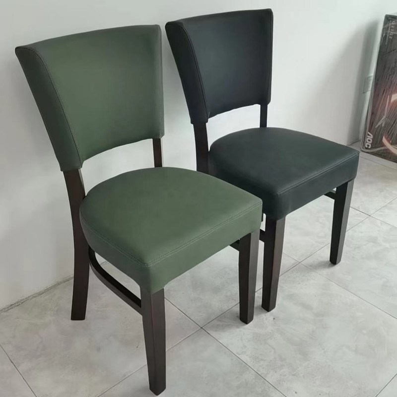 OEM Chaise de salle à manger en bois avec des jambes en bois pour tissu nordique en cuir PU Banquet Hôtel Restaurant Événement et design réglable