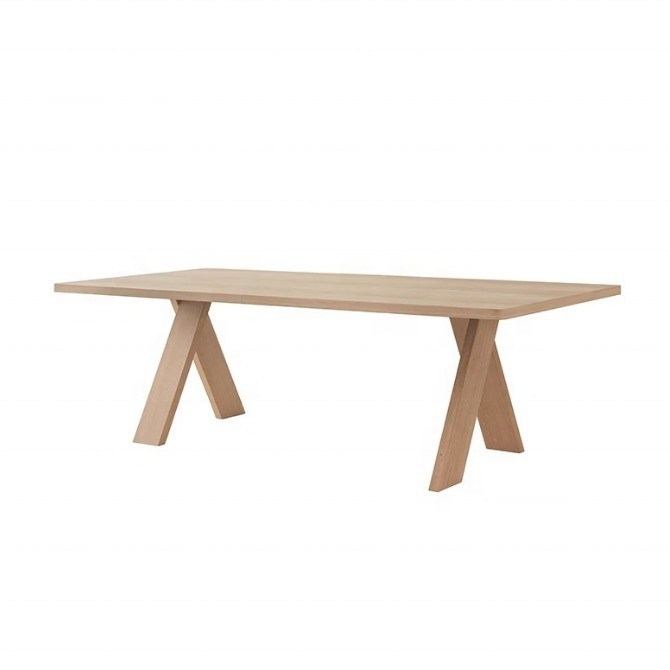 Commercialisation en gros de table à manger en bois simple pour le restaurant maison personnalisée multi-taille tables rectangulaires