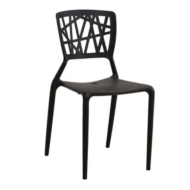 Pas de fauteuil de salle à manger en plastique pliable de design moderne pour meubles de café empilable empilable