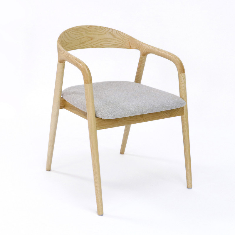 Meubles pour la maison moderne Nitrolacquer Finition Chaise de salle à manger en bois avec revêtement en tissu
