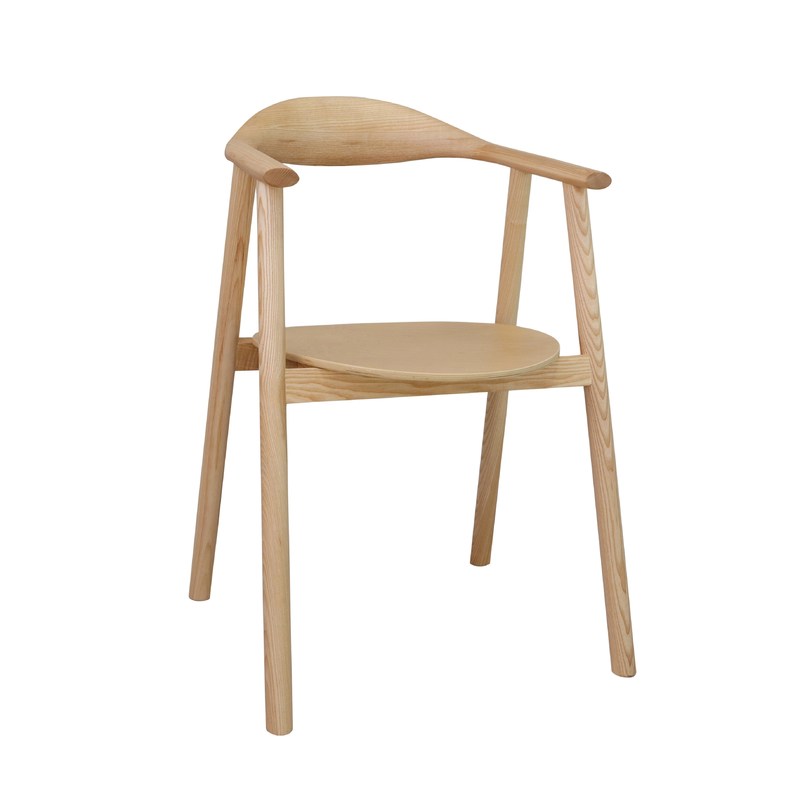 Chaise de salle à manger en bois massif à dos haut entièrement assemblée pour meubles de maison dans un restaurant moderne