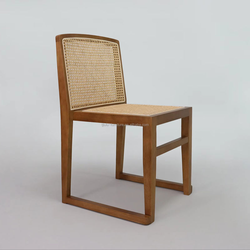 Chaises de salle à manger en bois massif U Soutiens-dos en rotin empilable Meubles pour hôtel Restaurant NO Meubles pliés Finition nitrolacquer