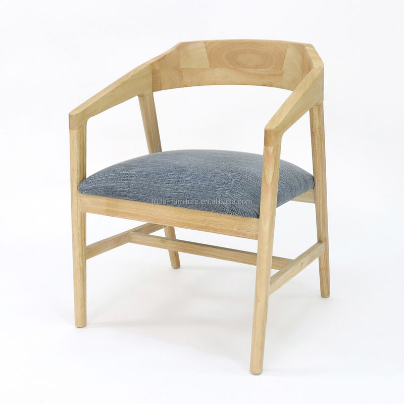 Chaise de salle à manger en bois moderne personnalisée pour le restaurant Hôtel Couverture en tissu Noix/Naturel/Noir